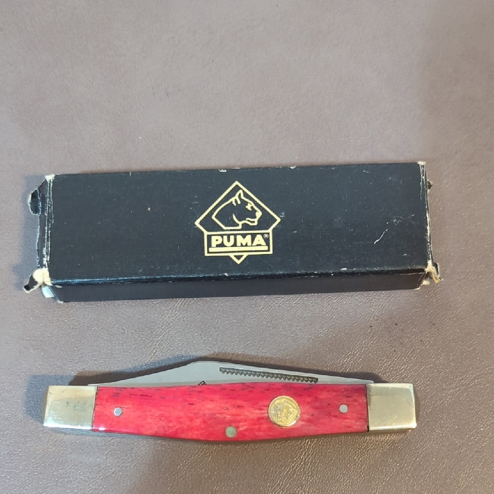 Puma Week Stockman Red Bone Knife Made In Germany P480675SRB 104RC Lauterjung